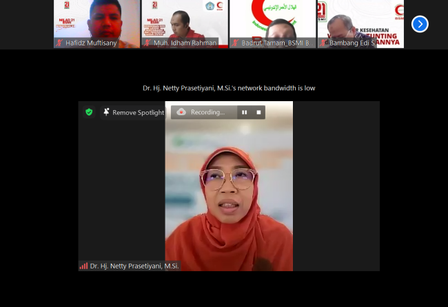 Sambutan Dr Netty Prasetiyani dalam Seminar Nasional Inovasi Penanganan Stunting Milad 21 BSMI