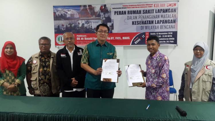 RS Lapangan BSMI Jadi Bahan Studi Mahasiswa Kedokteran Universitas Alkhairaat